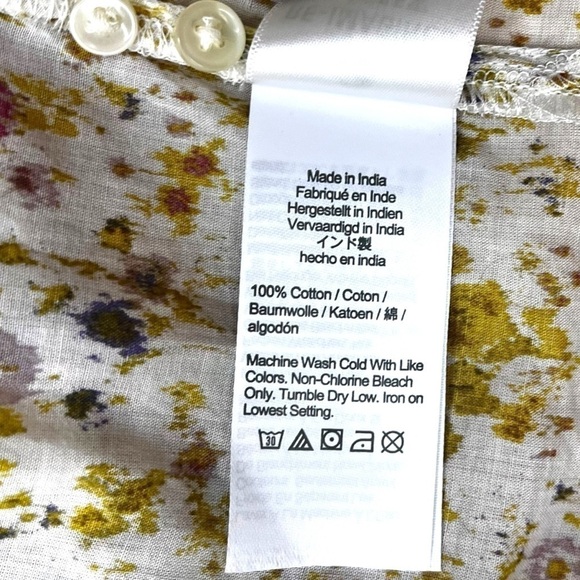 J Crew Cotton-voile Button Front Top in Soft Posies - Picture 16 of 16